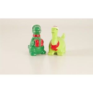 Dinosaur Christmas Salt and Pepper Shakers Christmas Table Decor Mini Set New